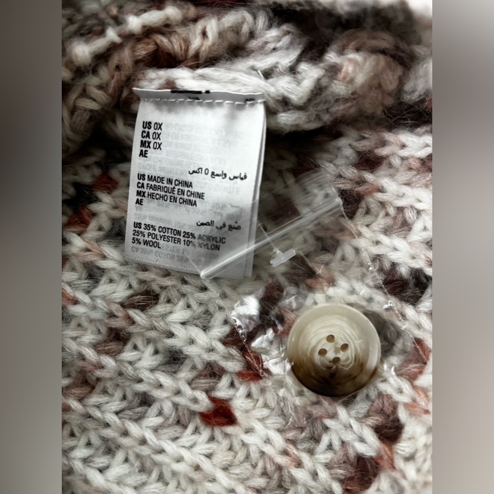 Cozy Multicolor Knit Sweater plus size - Picture 5 of 5